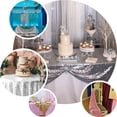 thumbnail image 4 of Efavormart LUXURY Pink Sequin Square Tablecloth Overlay Square Tablecloth Cover For Wedding Party Event Banquet - 60" x 60", 4 of 11