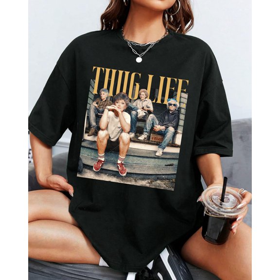 Golden Girls Thug Life T-Shirt, The Golden Girls Fan Shirt, Golden Girls Lover Gift, 80S Tv Sitcom, Unisex Tshirt Size S New|Funny Birthday Cotton Tee Vintage