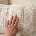 thumbnail image 2 of Decorative Throw Pillow Cover 18x18 Square Cream Neutral White Boho Accent Pillowcase Tassels Farmhouse Cushion for Couch Sofa Bedroom Living Room Home Décor (Cover ONLY, Pack of 1), 2 of 7