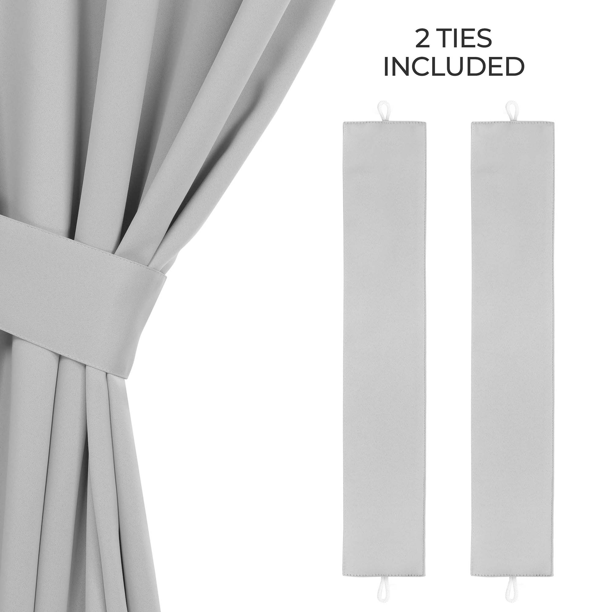 Superior Blackout Solid Light Filtering Grommet Curtain Panel Set, 46" x 108", Marshmellow