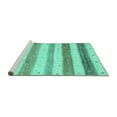 thumbnail image 2 of Ahgly Company Machine Washable Indoor Rectangle Solid Turquoise Blue Modern Area Rugs, 6' x 9', 2 of 4