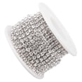 thumbnail image 4 of Cadena de diamantes de imitación de cristal SS16 de 5 yardas/rollo, cadena de copa cerrada a la moda para bricolaje, accesorios de ropa de plata, 4 of 11