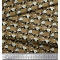 thumbnail image 3 of Soimoi Brown Rayon Fabric Circle & Triangle Geometric Print Fabric by the Yard 42 Inch Wide, 3 of 3