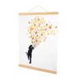 thumbnail image 4 of facefd Poster Frame Scroll Hanging Wooden Frame Poster Painting Photo Picture Wall Hanger, Pine Wood, 31cm, 4 of 5