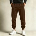 thumbnail image 2 of Afuyipoi Mens Athletic Sweatpants with Pockets Mesh Elastic Bottom Joggers for Men Loose Fit Gym Workout Running Casual Pants Coffee Size 2XL, 2 of 9