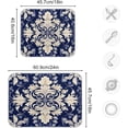 thumbnail image 3 of Vintage Ornamental Floral Dish Drying Mat, Absorbent Microfiber Pad Protector For Kitchen Counter Top Mat Dish Drainboard 18x24in Home Decor, 3 of 7