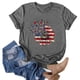 thumbnail image 2 of Gibobby Camisetas Mujer Baratas Manga Corta Blusa Mujer Blusa Top Básica(Gris,CH), 2 of 5