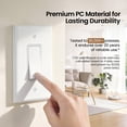 thumbnail image 5 of ELEGRP 15 Amp Light Switch Decorator 120V 3 Way Rocker AC Quiet, with Wall Plate, Matt White (10-Pack), 5 of 7