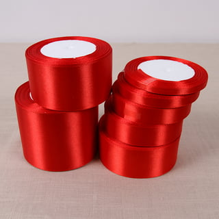 MEEDEE Red Ribbon 1/4 Inch Red Satin Ribbon Double Face Satin Ribbon Thin  Red Wedding Ribbon Red Silk Ribbon Red Ribbon For Gift Wrapping Ribbon For