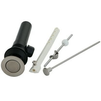 Kingston Brass KP1008 Plastic Pop-Up Bathroom Sink Drain with Overflow in Brushed Nickel
