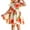 X10 Orange, variant on Gelikeya Girls Spring Dresses 5T Flying Sleeve Floral Prints Summer Princess Dress Fashion Cute Design Casual Dress(Toddlers, Orange, 3-4 Years)