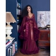 thumbnail image 3 of Roma Confidential Women's Hollywood Glam Luxury Merlot Robe - One Size, 3 of 5