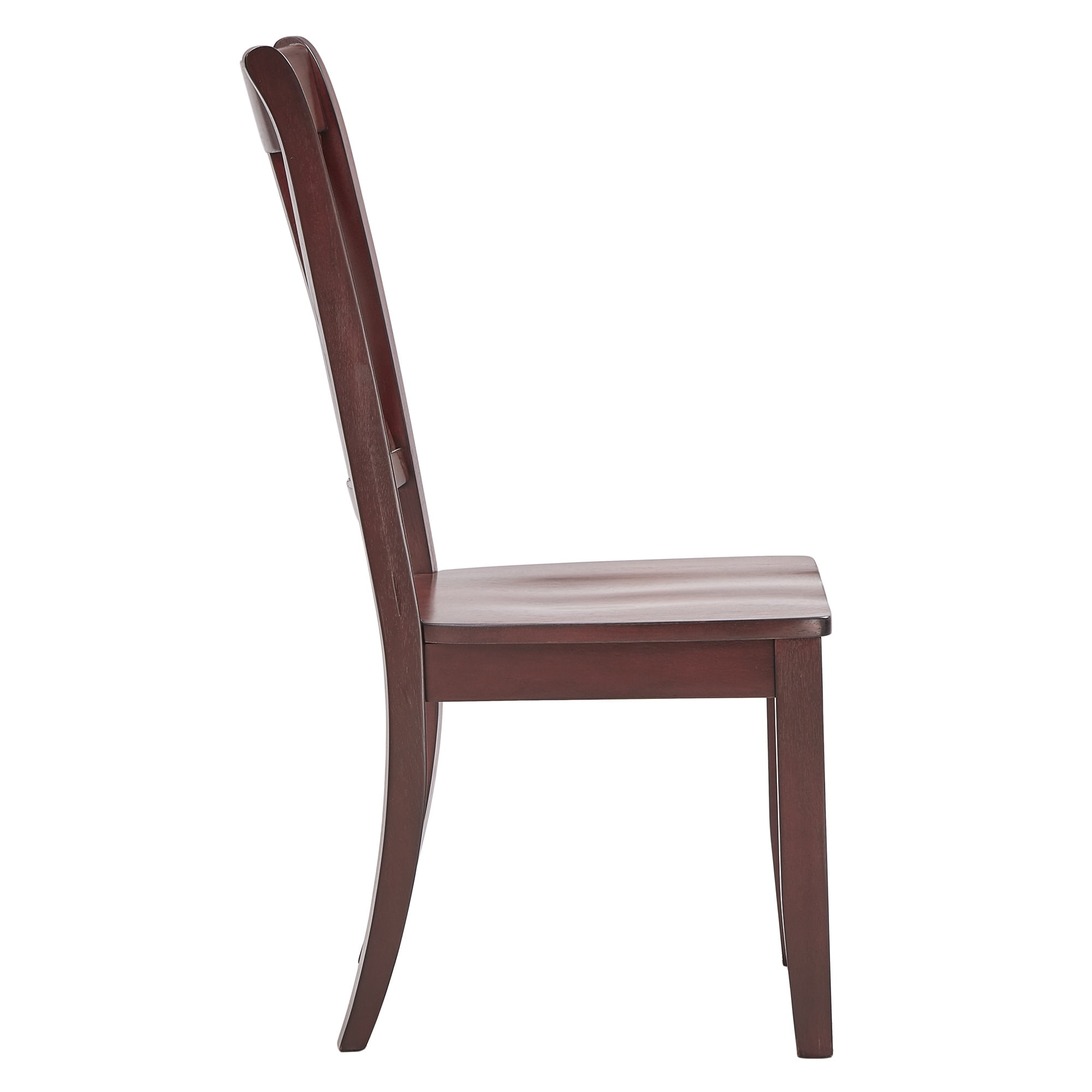 Weston Home Farmhouse Dining Chair, Set of 2, Antique Berry Red