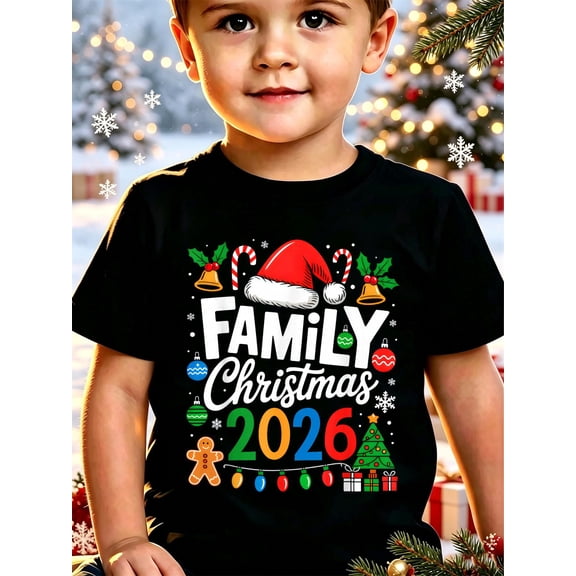 Family Christmas 2026 Matching Pajamas Xmas Family Christmas Kids T-Shirt
