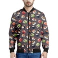 thumbnail image 2 of Chaqueta bomber con estampado 3D de rollos de sushi japoneses para hombres y mujeres, sudadera de gran tamaño, camisetas de primavera y otoño, chaquetas con cremallera de manga larga, 2 of 5