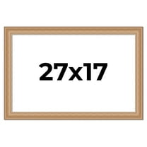 27x17 Frame Charleston Honey Brown Solid Wood Picture Frame Width 1.75 Inches | Interior Depth 0.5