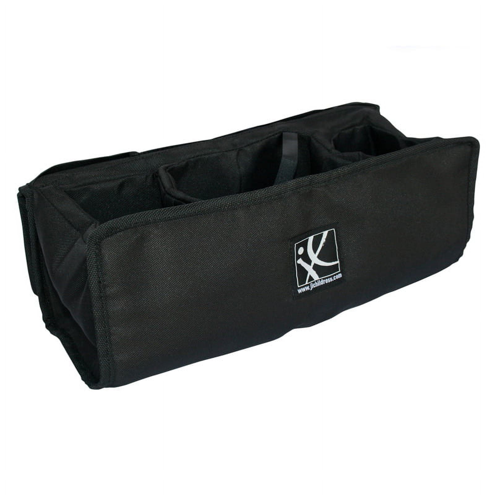 J.L. Childress Food 'N Fun Universal Stroller Snack Tray - Cup Holders, No-Throw Strap - Black