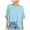Blue, variant on Taylonsss Women Oversized T-Shirt Summer Casual Loose Fit 5/4 Sleeve Short Sleeve Solid Macaron Color Loose Tee Tops