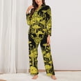 thumbnail image 2 of Salouo saucerman Mushroom Forest Pattern Women's Pajamas Set Long Sleeve Button Down Sleepwear Soft Pj Lounge Sets for women 2 Piece Pjs Set with Long Pants-Large, 2 of 7