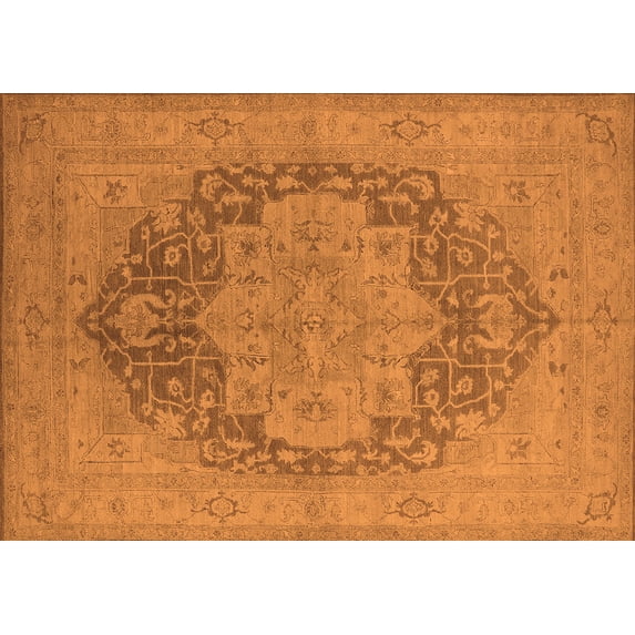 Ahgly Company Indoor Rectangle Oriental Orange Industrial Area Rugs, 2' x 3'