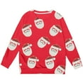 thumbnail image 3 of SonxaHe Toddler Girls Sweatshirt Christmas Santa Print Long Sleeved Top Kids Xmas Holiday Party Loose Fall Winter Sweatshirts Red,Sized 4-5, 3 of 3