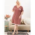 thumbnail image 4 of Camisón de mujer Agnes Orinda Tallas grandes Vestido de lunares San Valentín 4XL, 4 of 6
