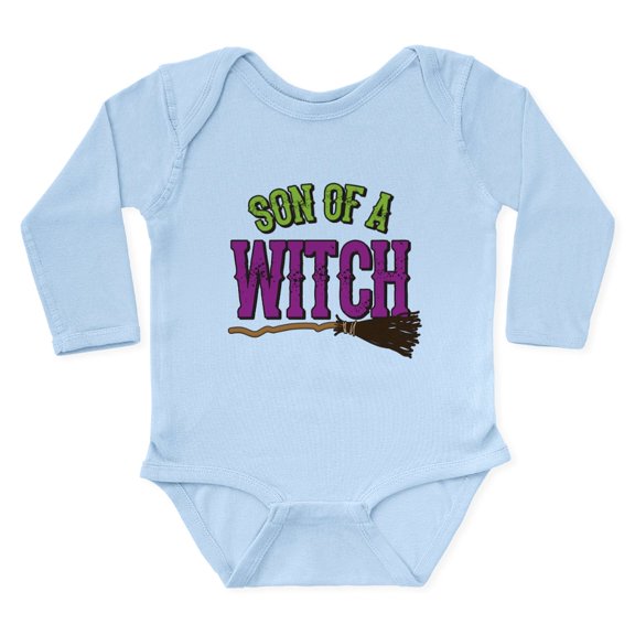 CafePress - Son Of A Witch Long Sleeve Infant Bodysuit - Long Sleeve Cotton Baby Bodysuit