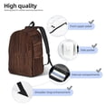thumbnail image 3 of Rocae Vintage Wood for Durable Canvas Backpack Leisure Large Bag Travel Rucksack Multi-function Backpack Medium, 3 of 8