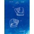 thumbnail image 2 of Borders, Cole 12x14 Gold Ornate Wood Framed with Double Matting Museum Art Print Titled - PP538-Faded Blueprint A.J. Turner Baseball Mitt Patent Poster, 2 of 4