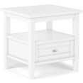 thumbnail image 2 of Home Square 2-Piece Wood 20" Rectangle Transitional End Table Set in White, 2 of 3