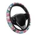 thumbnail image 6 of Uorisanigo Hibiscu 15 Inch Steering Wheel Cover for Women Modern Car Steering Wheel Protector for Winter Fluffy Car Steering Wheel Cover for Most Vehicle Replacement Car Decor Gift for Mom, 6 of 8