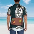 thumbnail image 6 of Bixox Men's Hawaiian Shirts Men's Astronaut Traveler with Suitcase Print Short-Sleeve Shirt-3X-Large, 6 of 8