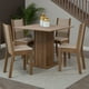thumbnail image 2 of Juego de Comedor Mesa Tablero de Madera 4 Sillas Marrón/Crema/Sintético Beige Briana Madesa, 2 of 5
