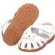 thumbnail image 4 of Sandalias de verano de piel con punta suave y diseño de princesa para niñas (niñas pequeñas/niñas) en color blanco 1, 4 of 5