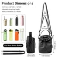 thumbnail image 4 of KXF Small Crossbody Bag for Women Water Bottle Carrier Bag Handbag Drawstring Shoulder Bags with Adjustable Strap Nylon, 4 of 8