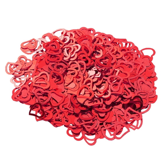 CCOCC 15g/pack Love Heart Confetti Romantic Table Decor Party Sprinkle Confetti Decoration for Wedding Birthday Party DIY About 600pcs (Red)