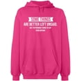 thumbnail image 2 of OXI Hoodie Sweatshirt - Something Are Better Left Unsaid, Basic Casual Hoodie for Men's and Women Fleece Hoodie Long Sleeve - Heliconia Small, 2 of 3