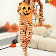 thumbnail image 2 of MuXiKeJi Clothes Halloween Pajamas Women,Womens Fashion Pajama Set Soft Comfortable Sleepwear Short Sleeve Top And Shorts Outfit For Ladies,Plus Size Halloween Pajamas, 2 of 7