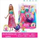 thumbnail image 1 of Muñecas Barbie Dreamtopia originales, accesorios de fiesta del té, Juguetes de fantasía para niñas, Juguetes para niños, conjunto de casa de muñecas Fivean unisex, 1 of 2