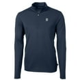 thumbnail image 2 of Men's Cutter & Buck Navy Detroit Tigers Virtue Eco Pique Quarter-Zip Jacket, 2 of 3