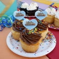 thumbnail image 4 of Catfish Mercat Cat Mermaid Sitting On Log Heart Love Cupcake Picks Toppers Decoration Set of 6, 4 of 6
