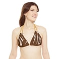 thumbnail image 3 of Effete Feline Claw Marks Scratch Strappy Triangle Bikini Top (AOP), 3 of 4