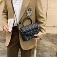 thumbnail image 4 of Bolso pequeño de moda para mujer 2025, diseño exclusivo y sofisticado, bandolera de cuadros bordados, bolso de mano pequeño estilo caja., 4 of 10