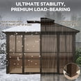 thumbnail image 5 of Hommow 10' x 12' Solarium Sunroom, Outdoor Hardtop Polycarbonate Roof Sun Room, Aluminum Frame Tiny House with Lockable Sliding Doors, 5 of 6