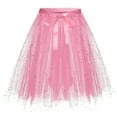 thumbnail image 2 of HJYCHN Tutu Skirt Girls Irregular Hem Mesh Tutu Skirt with Satin Tie Bow for Carnival Party Dance Performance Back to School Clothes for Girls One Size, 2 of 3