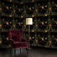 thumbnail image 2 of Boho Peel and Stick Wallpaper Dark Woodland Luminous Butterflies Spiral Wall Mural 23.6in x 9.8ft Self Adhesive Removable Wall Paper Renter Friendly Wallpaper for Nursery Bedroom Cabinets, 2 of 8