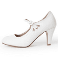 thumbnail image 2 of J. Adams Pixie Mary Jane Pumps - Retro Vintage High Heels - Comfortable Oxford Dress Shoes for Women with Ankle Strap, 2 of 7