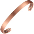 thumbnail image 1 of Pulseras de cobre para mujer, pulsera magnética de cobre puro, brazalete ajustable, caja de regalo, pulsera abierta en forma de C, 1 of 5
