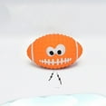 thumbnail image 6 of DOLITY 6xDog Toy Bite Resistant Rubber Squeaky Ball Bite Toy Teething Exercise Orange Rugby 6 Pcs, 6 of 8