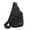 Black, variant on Outdoor Canvas Crossbody Bag with Thickened Zipper, Waterproof Chest Pack for Travel, Hiking & Daily Commute